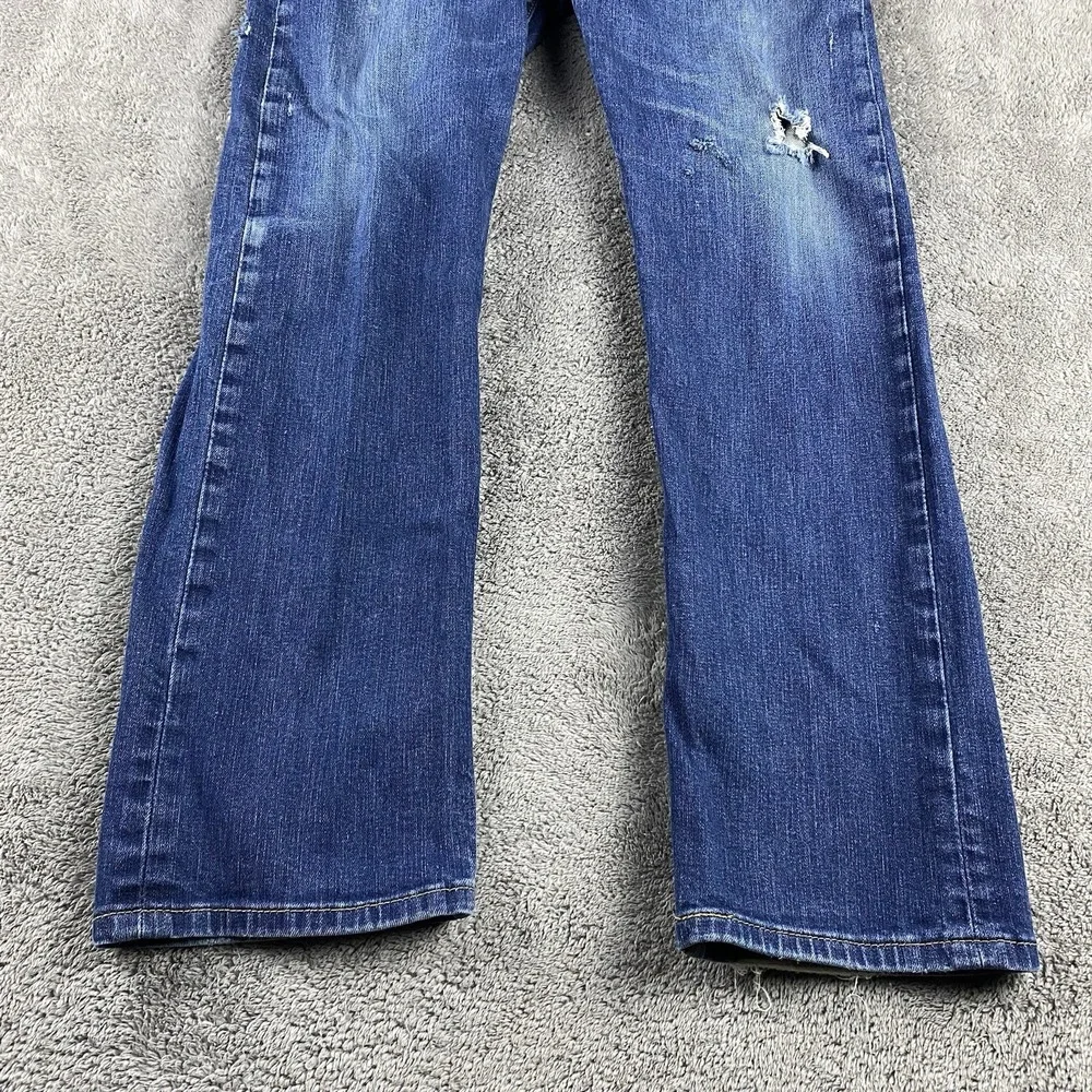 Levis 513 Slim Straight‎ Jeans Mens 36x30 Blue Medium Wash Mid Rise Denim